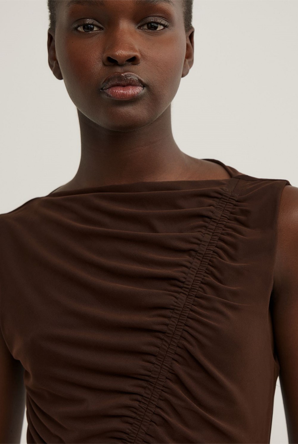 Asymmetric Gather Dress