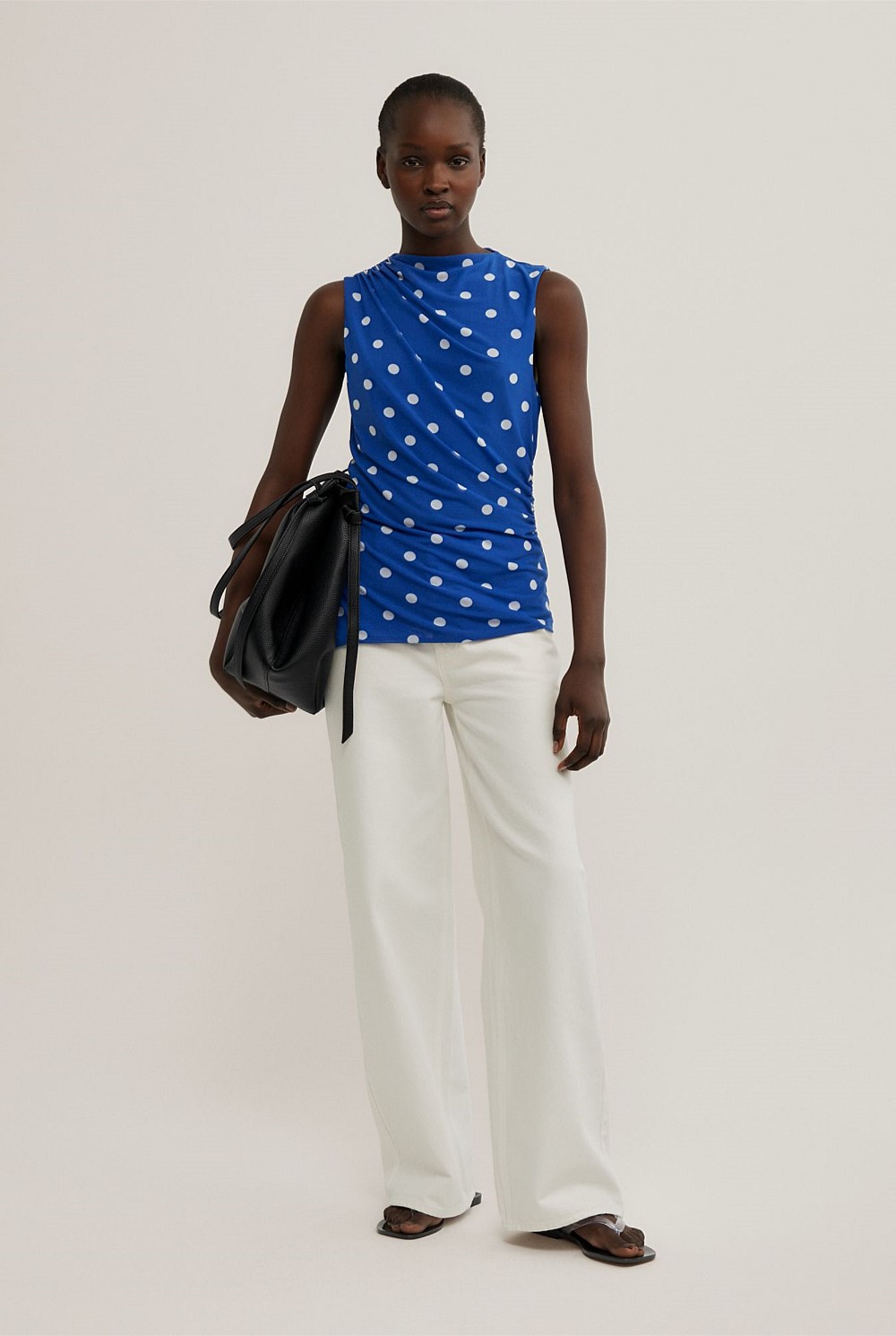 Asymmetric Mesh Tank Top