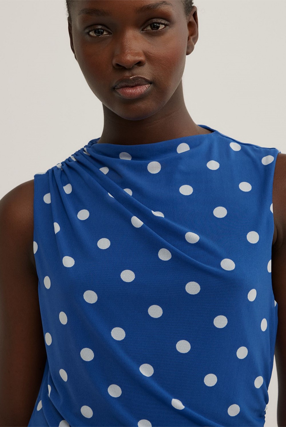 Asymmetric Mesh Tank Top