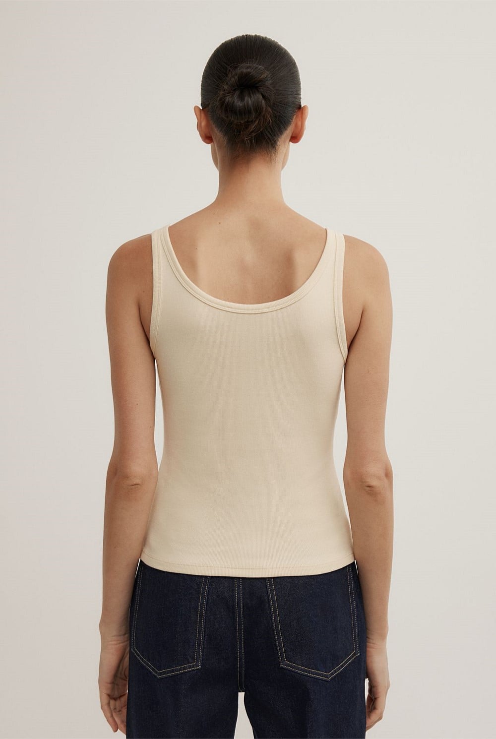 Fine Scoop Neck Tank Top
