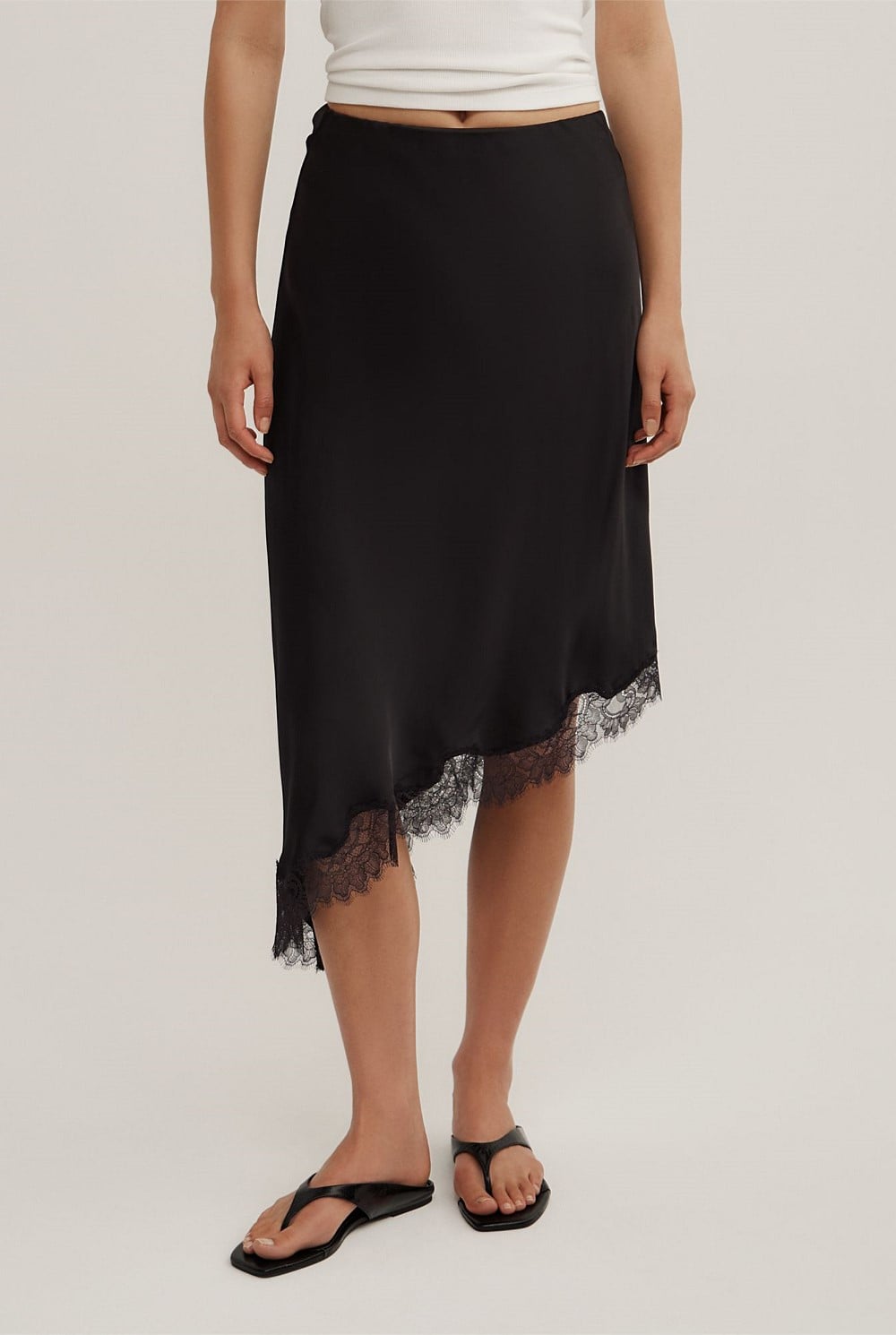Asymmetric Lace Skirt