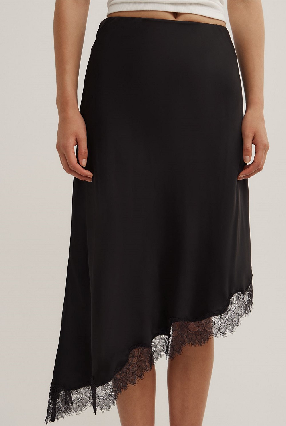 Asymmetric Lace Skirt