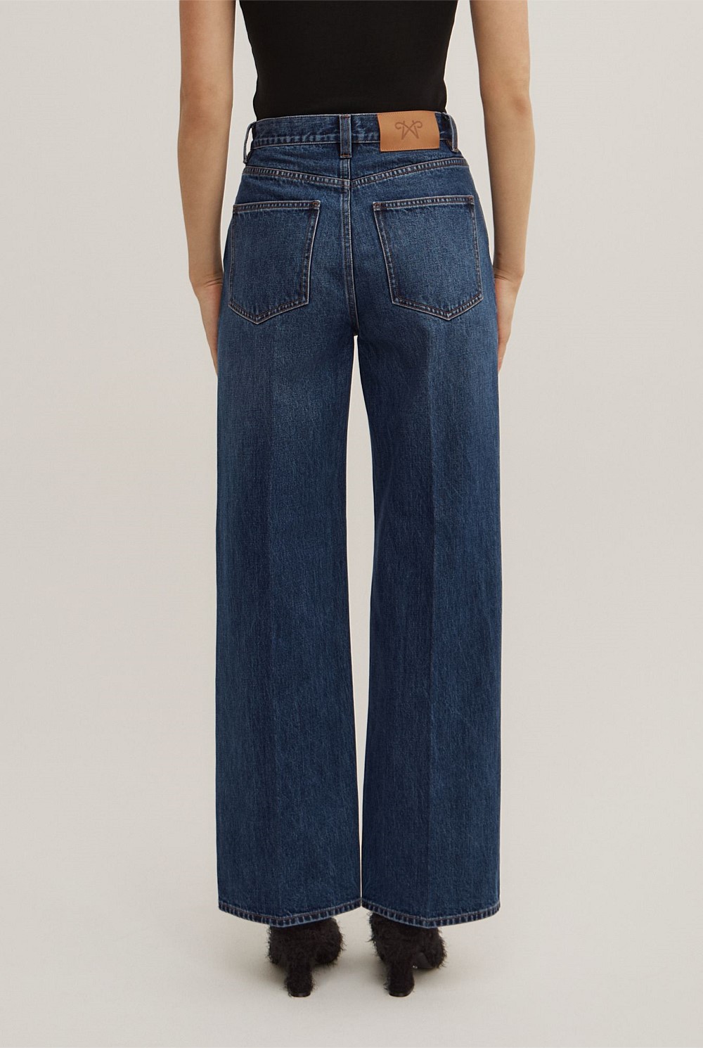 Wide Leg Crease Jeans