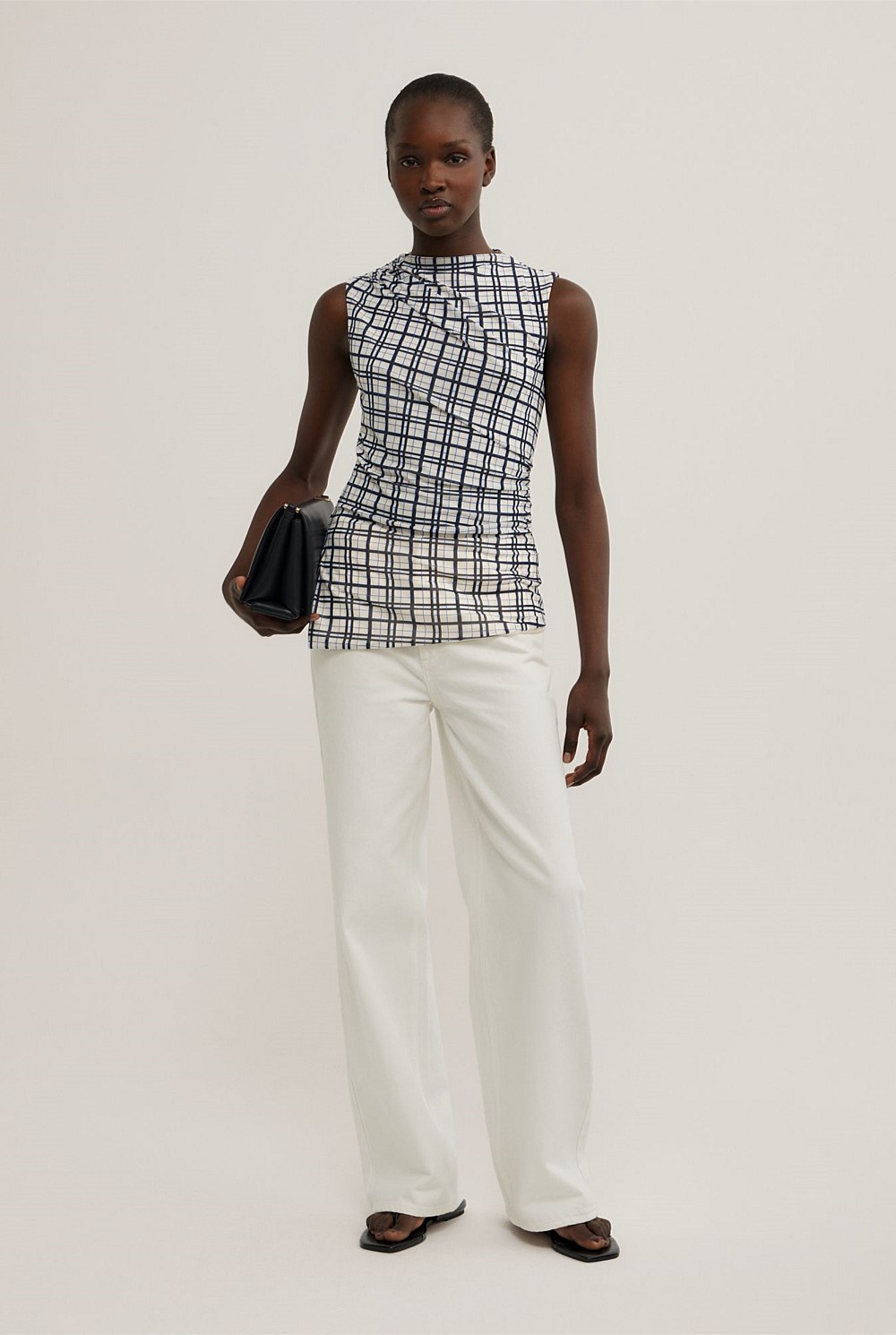 Asymmetric Mesh Tank Top
