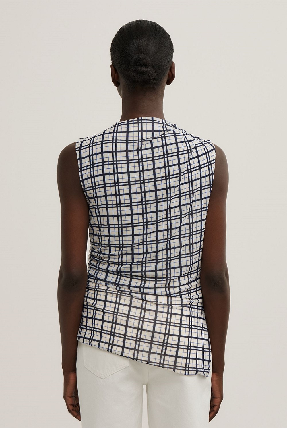 Asymmetric Mesh Tank Top