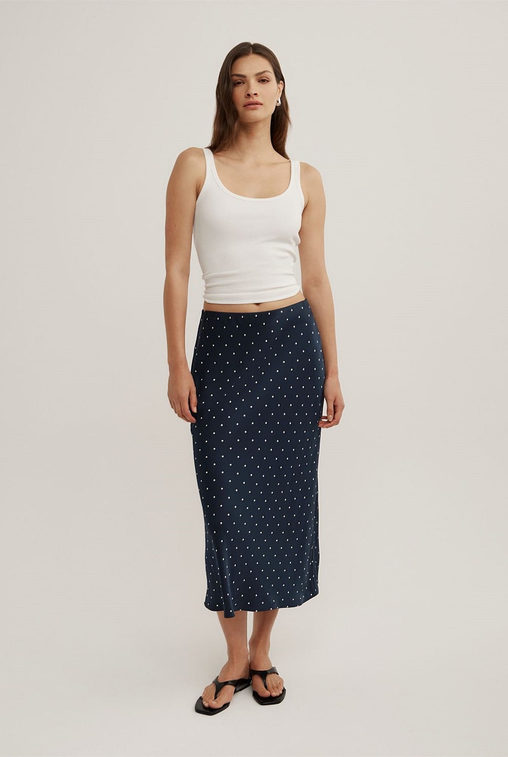 Spot Midi Skirt