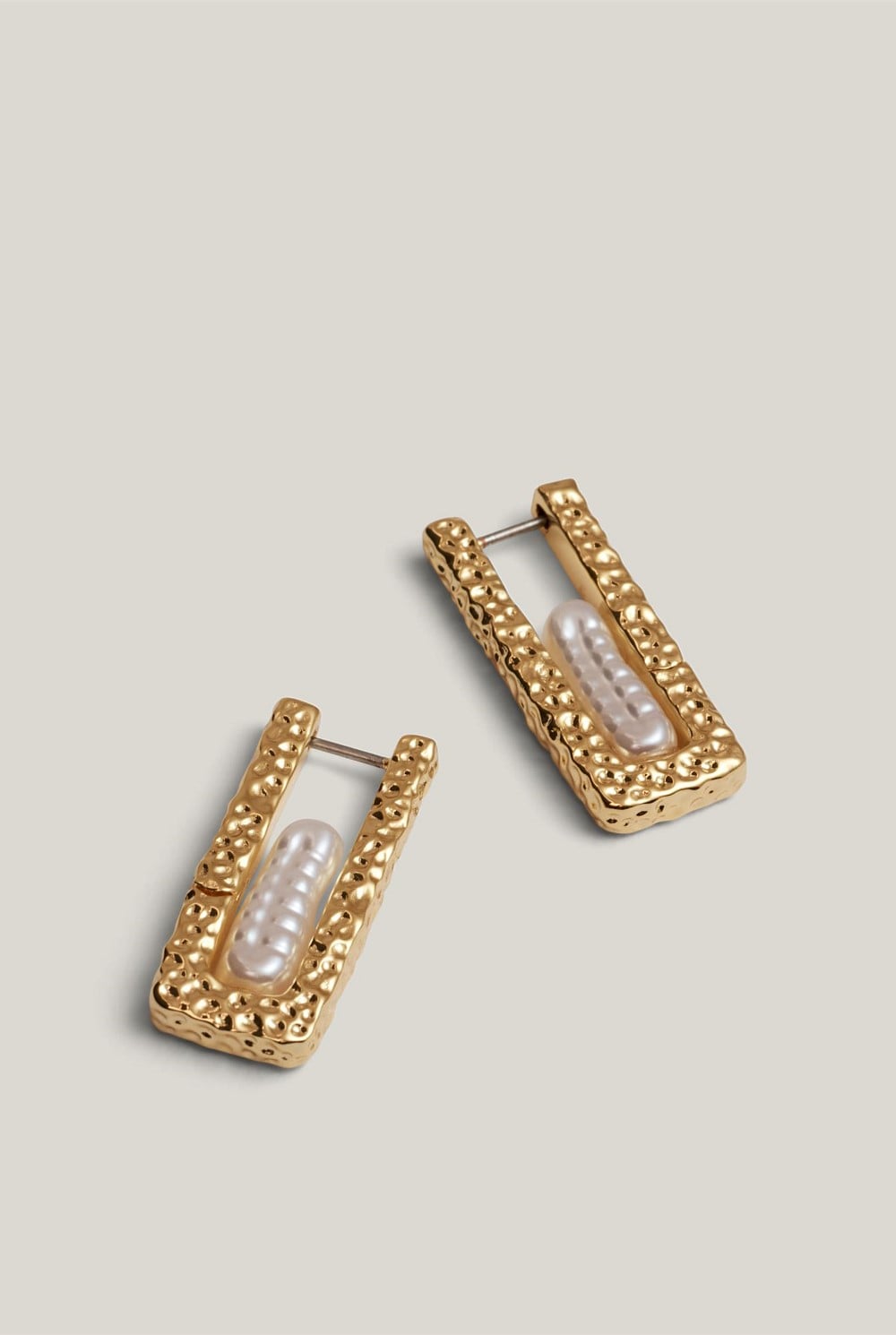 Sage Pearl Hoop Earrings
