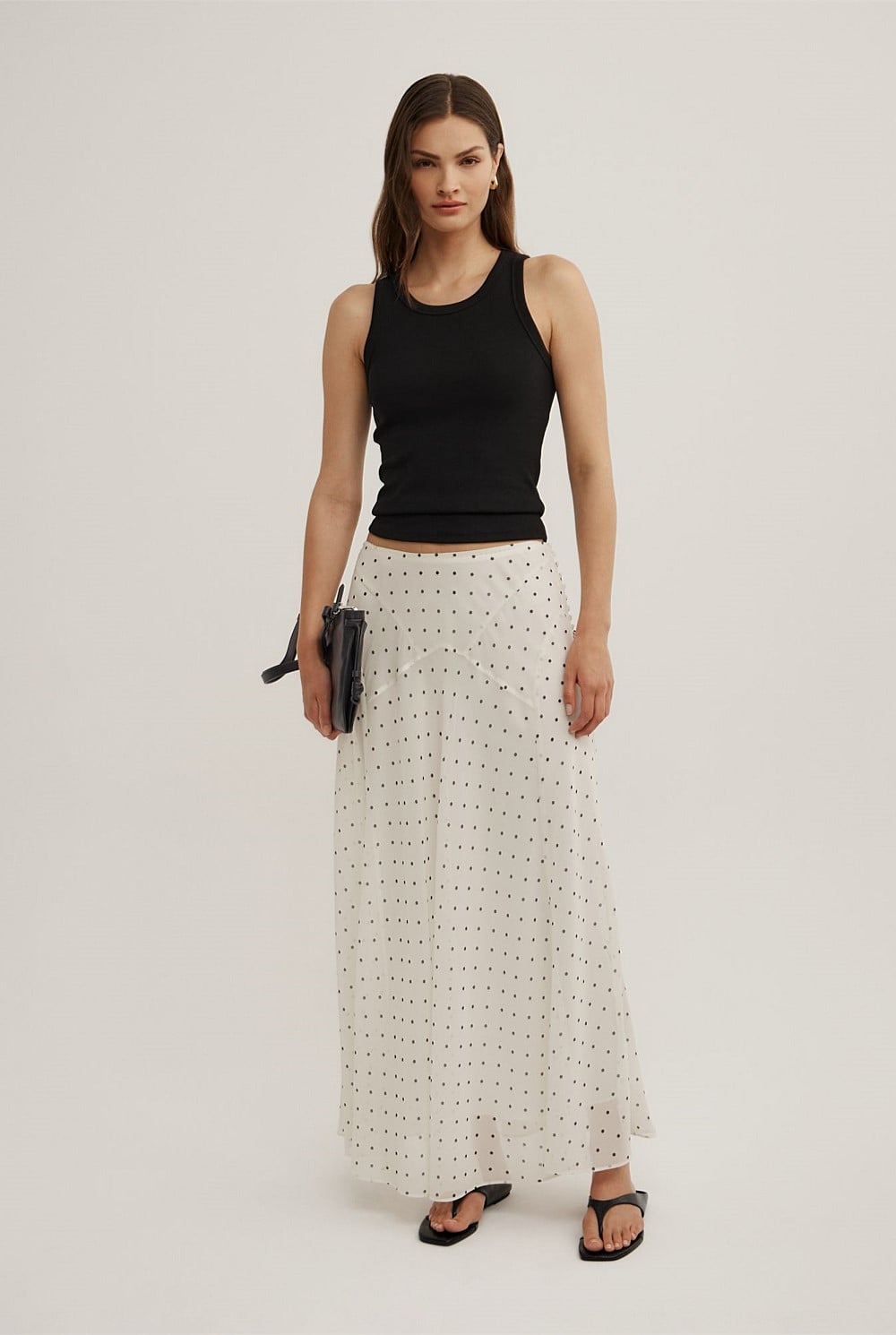 Basque Maxi Skirt