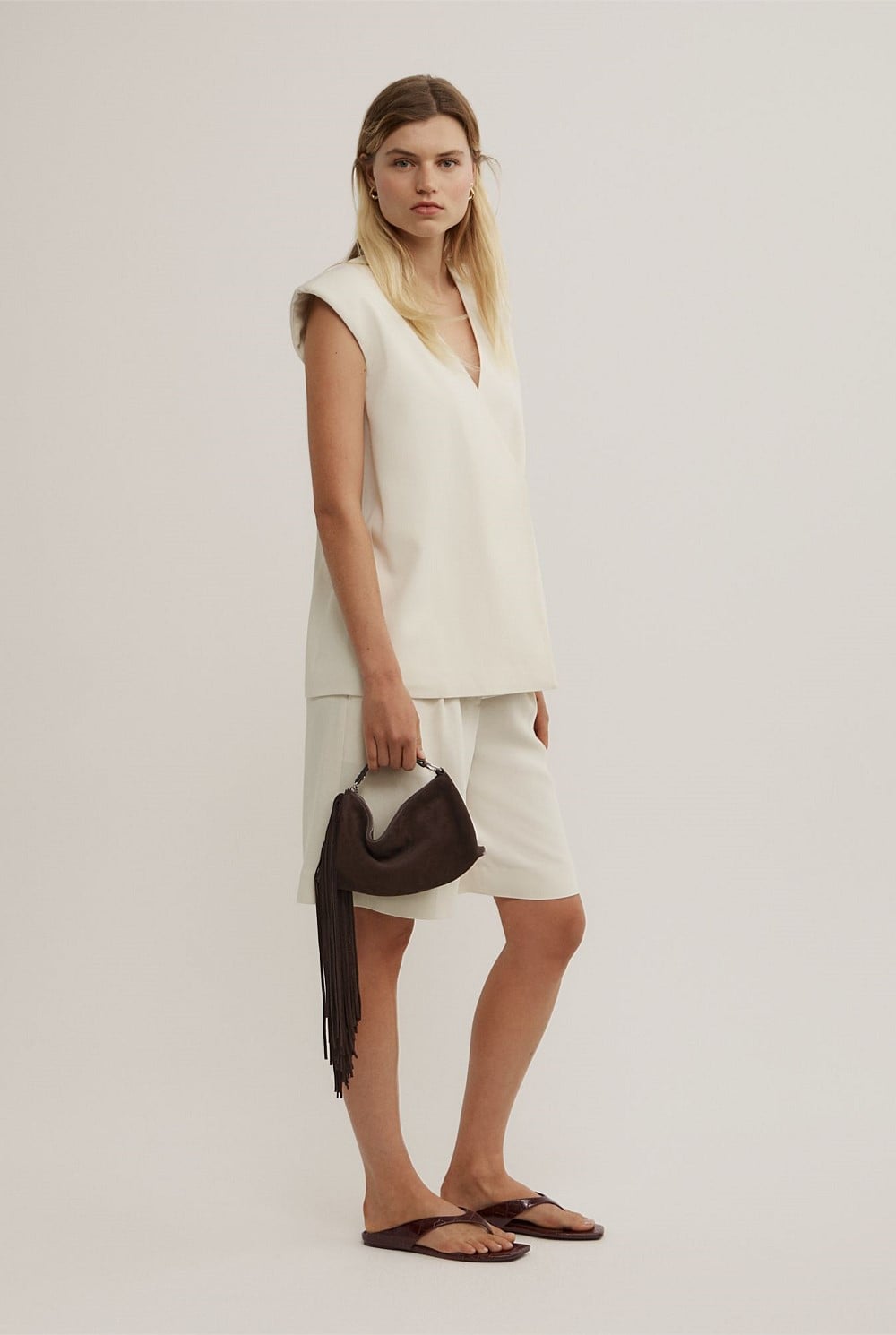 Dakota Fringe Leather Clutch