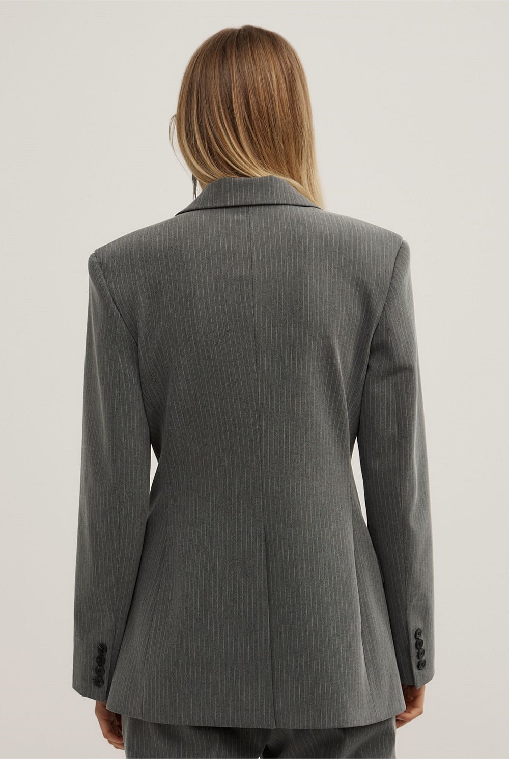 Pinstripe Slim Blazer