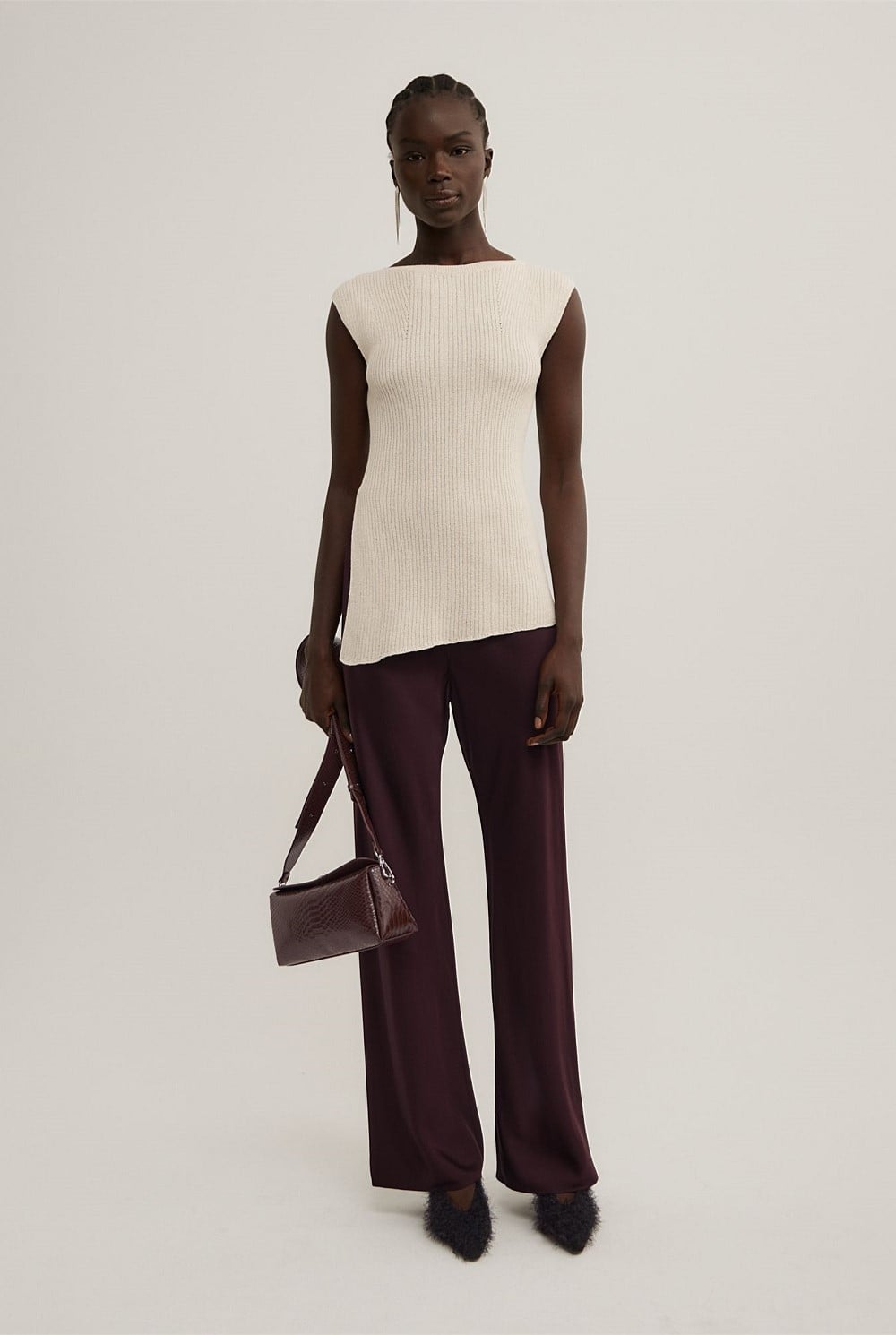 Asymmetric Hem Knit Tank