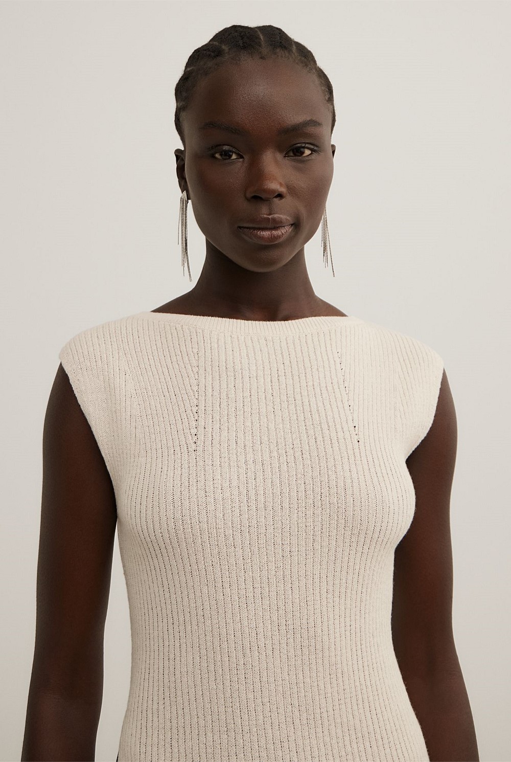 Asymmetric Hem Knit Tank