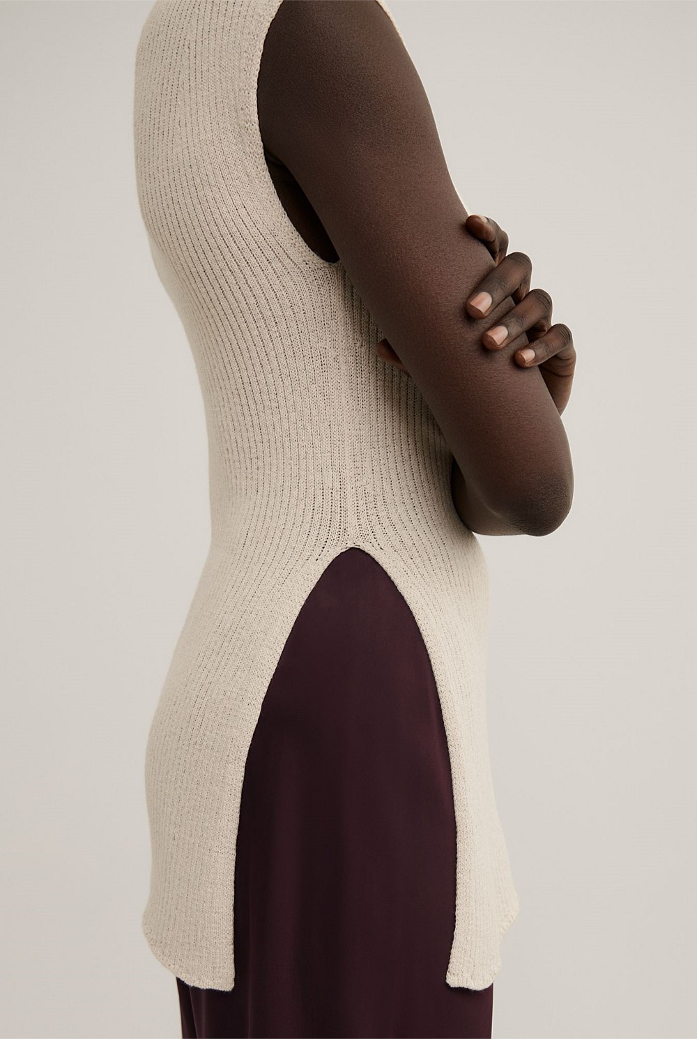 Asymmetric Hem Knit Tank