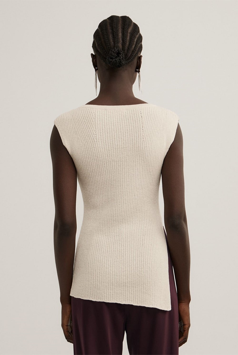 Asymmetric Hem Knit Tank