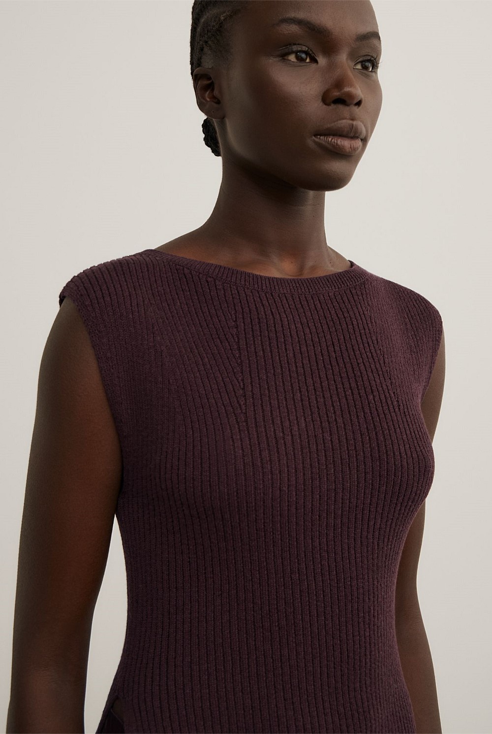 Asymmetric Hem Knit Tank