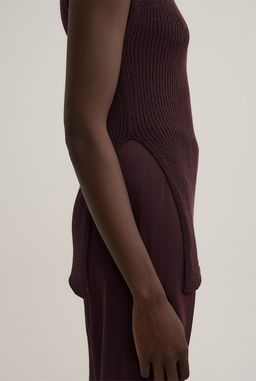 Asymmetric Hem Knit Tank