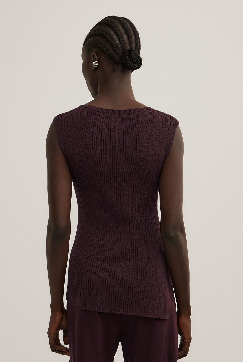 Asymmetric Hem Knit Tank