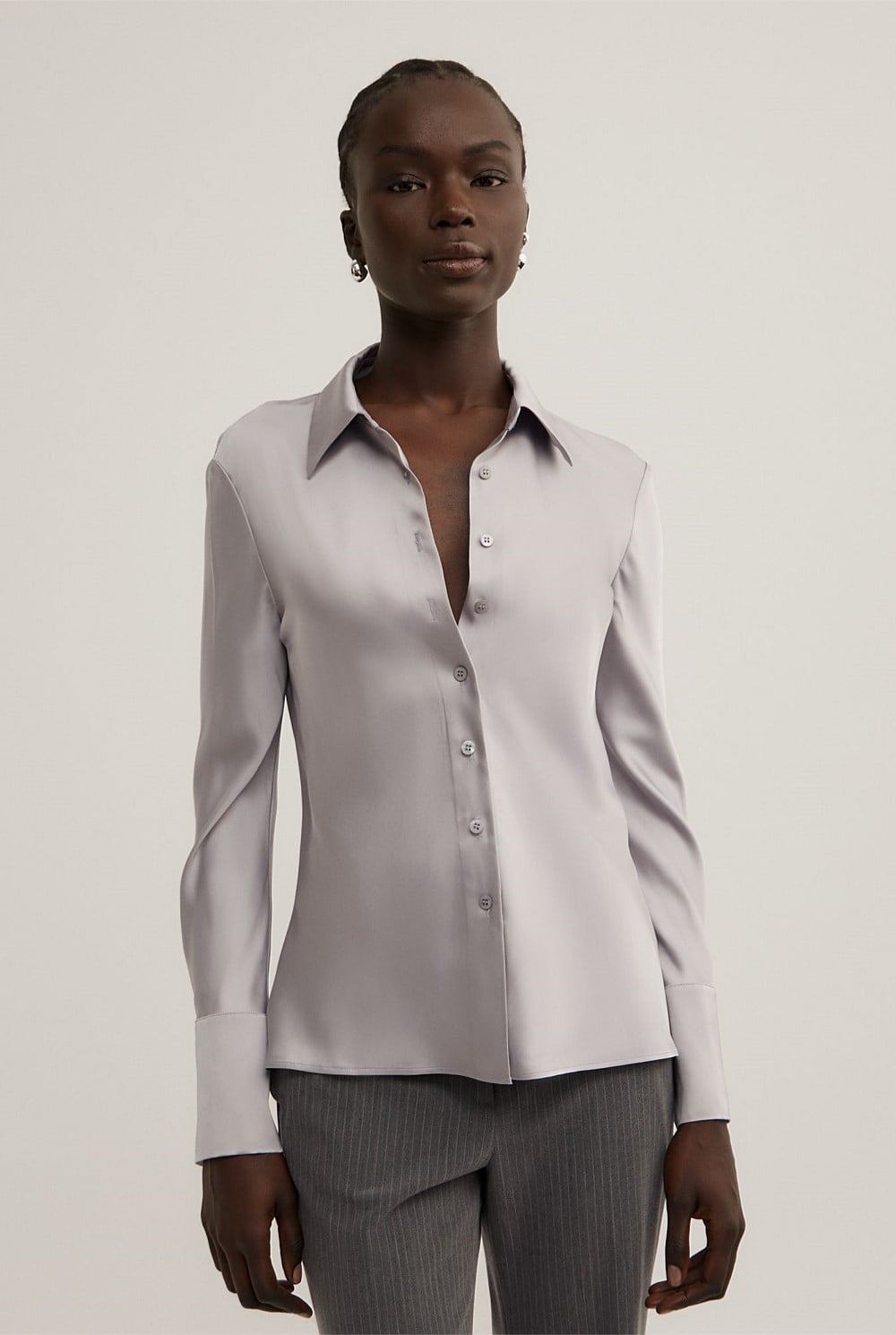 Slim Satin Shirt