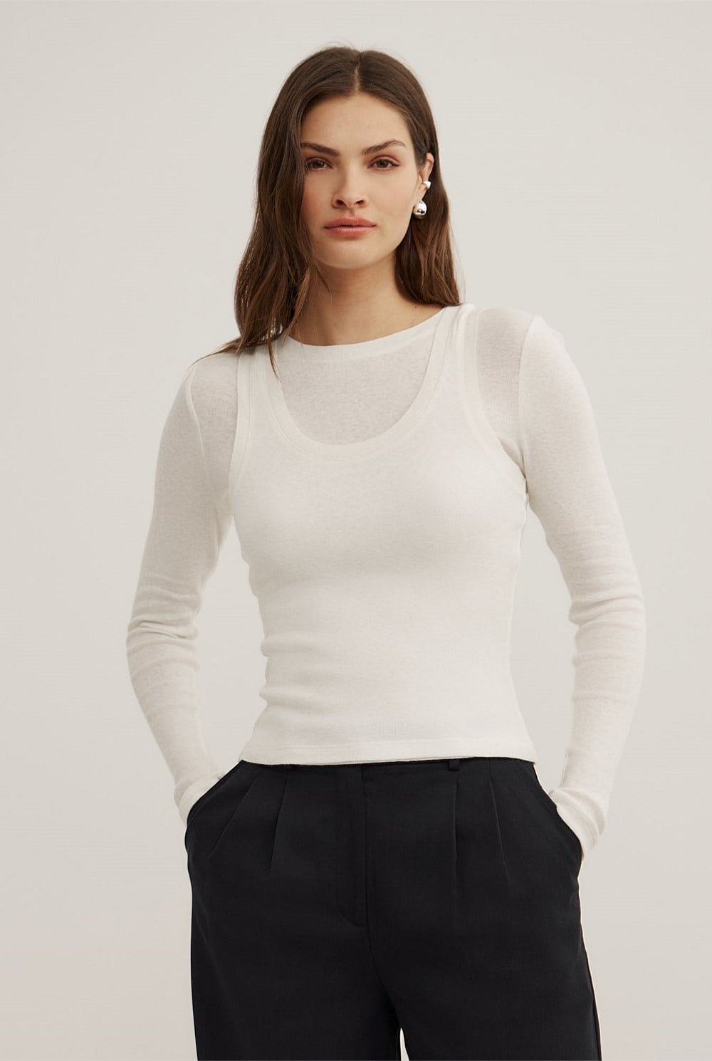 Long Sleeve Overlay Top