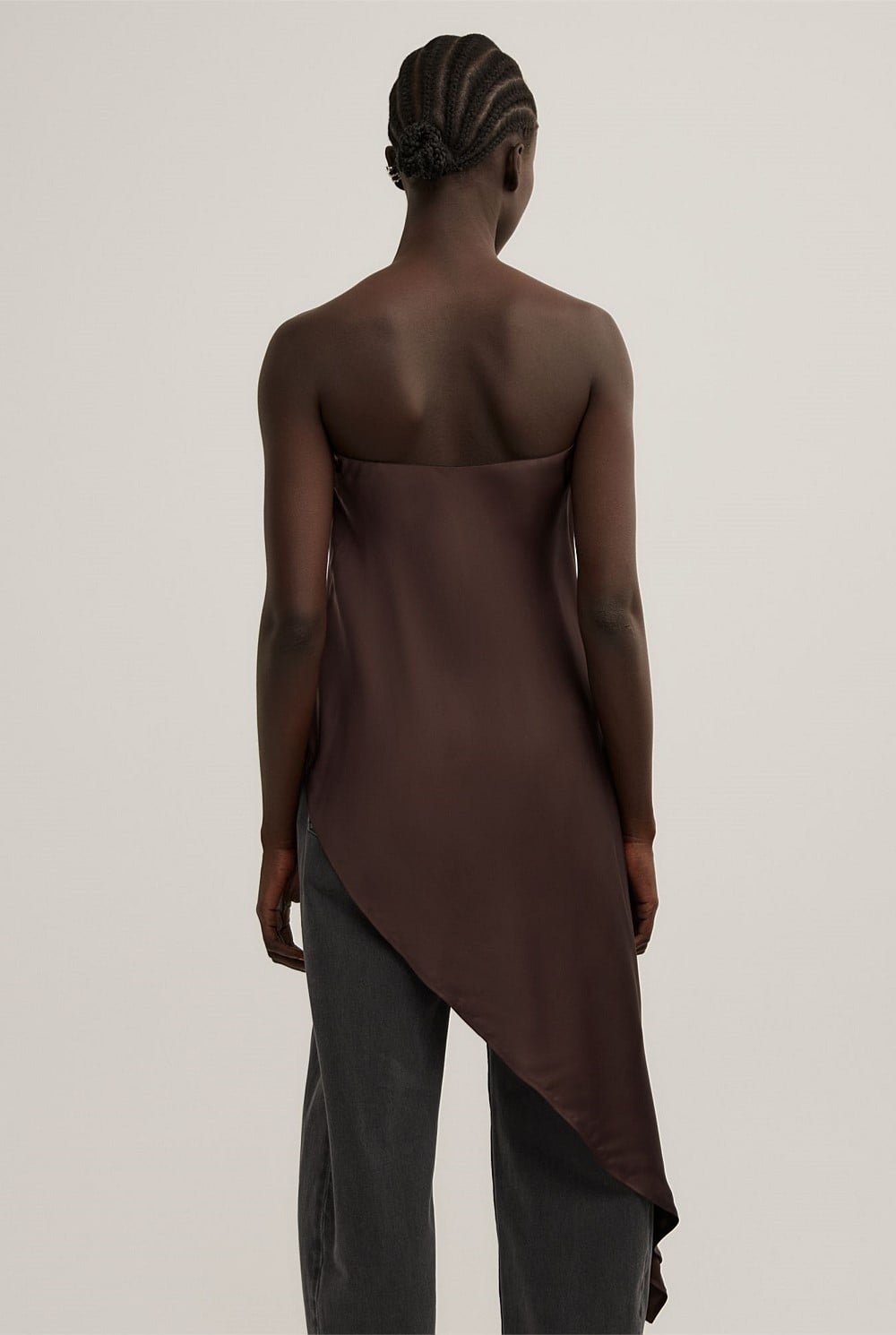 Asymmetric Strapless Top
