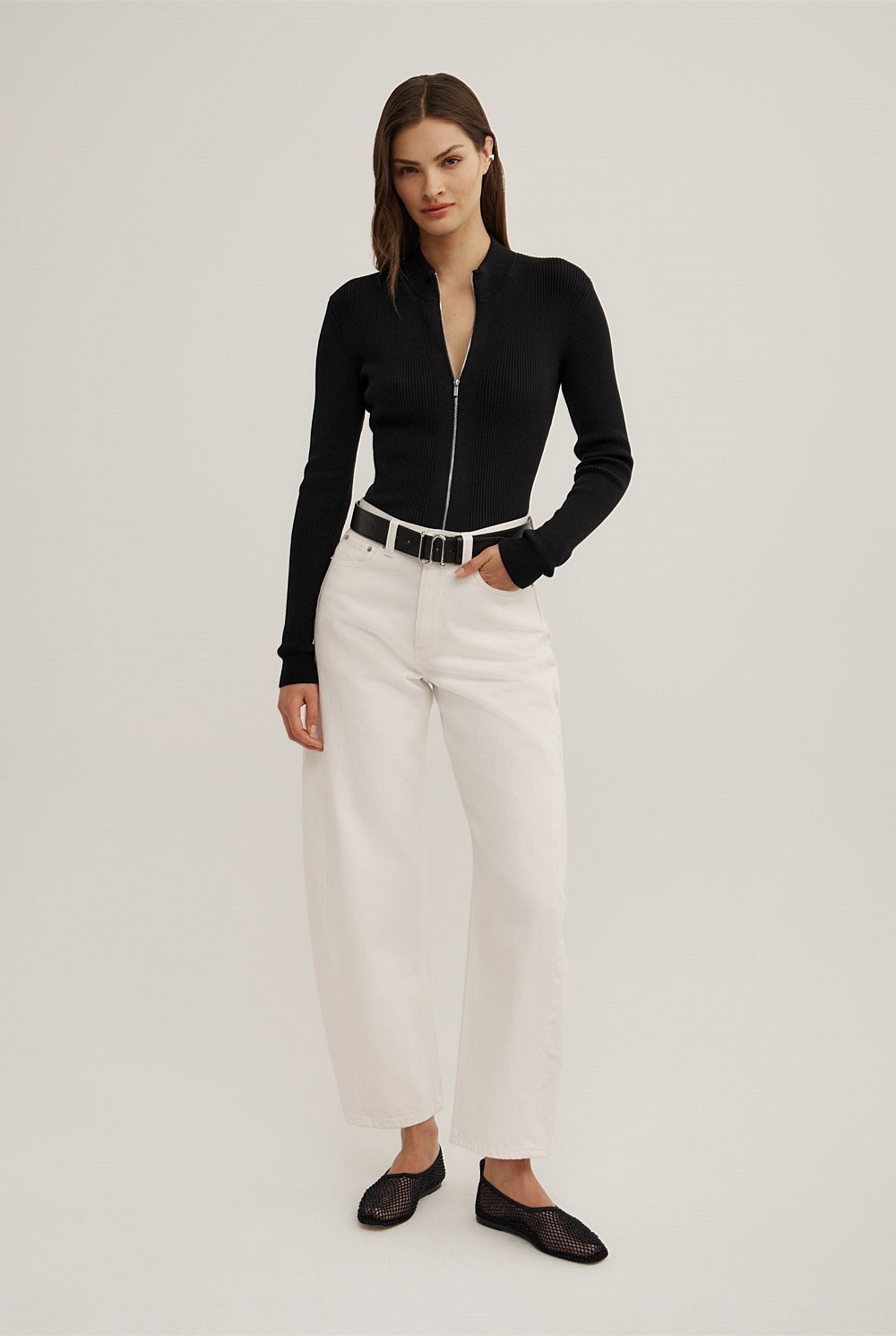 Double Zip Knit Cardigan