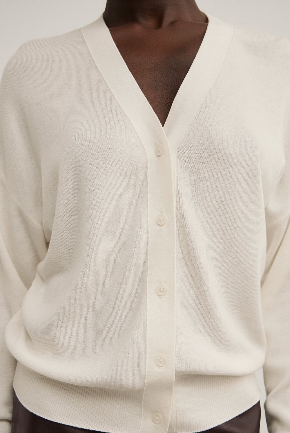 Relaxed V-Neck Cardigan