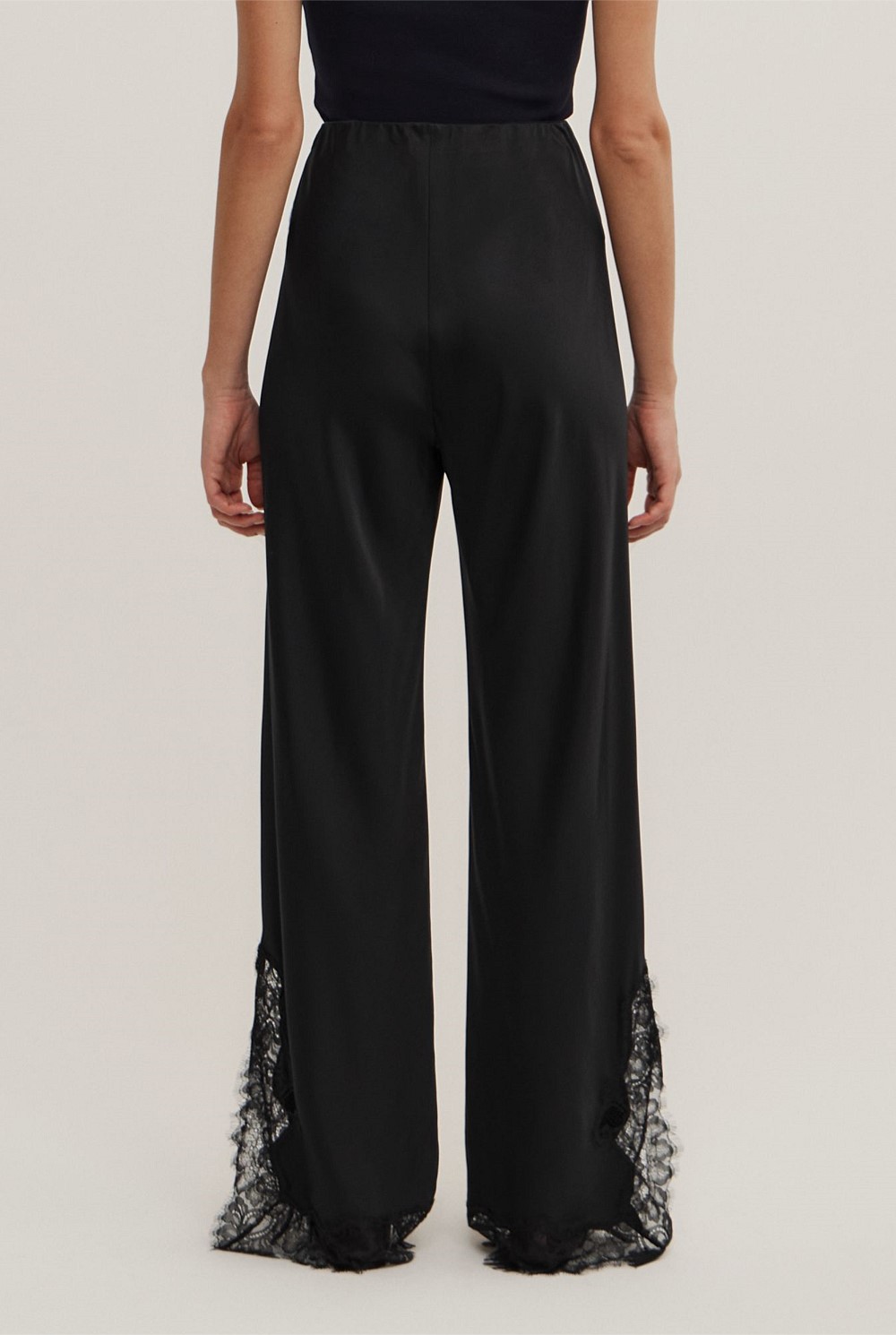 Lace Trim Bias Pants
