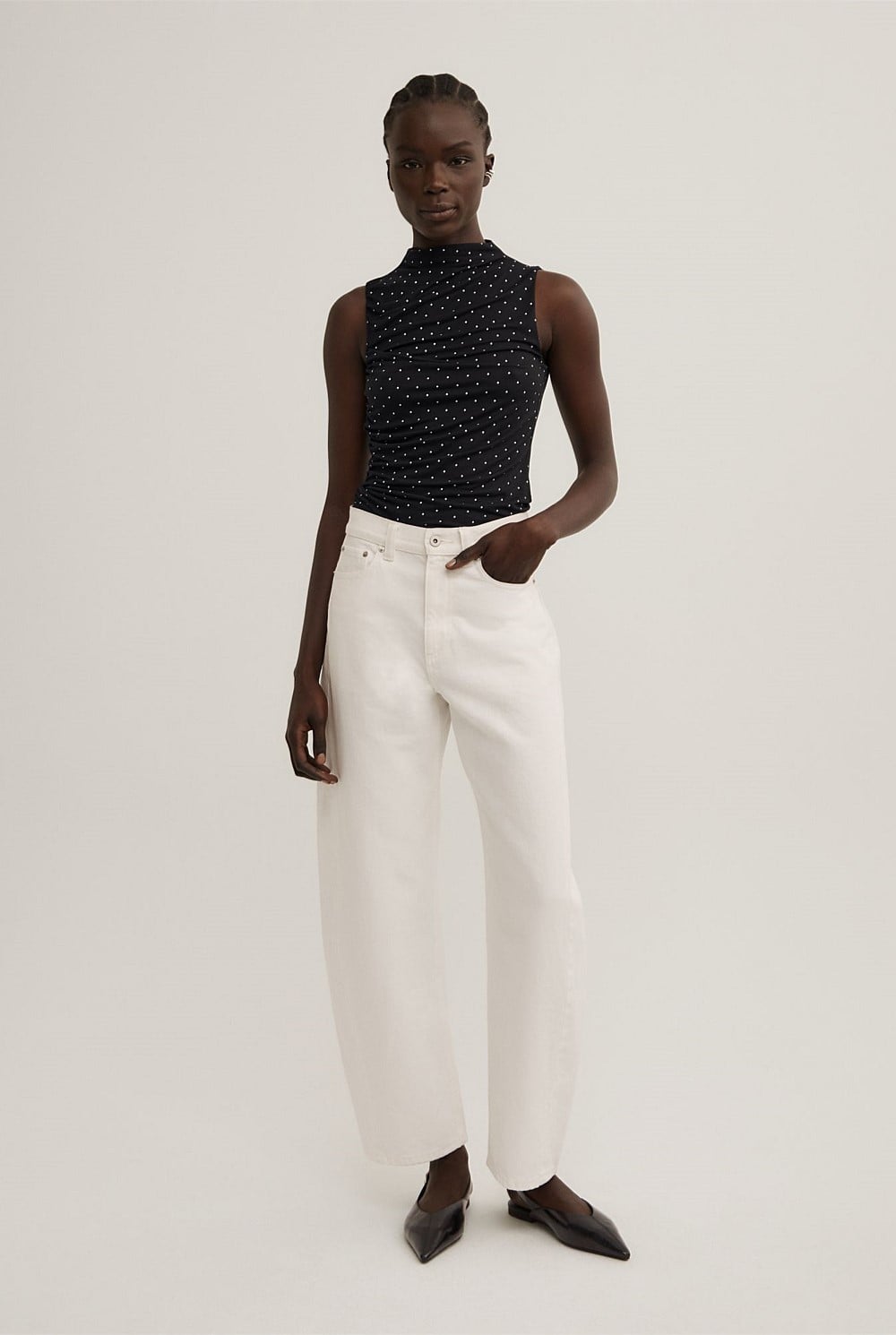 Gathered Jersey Top
