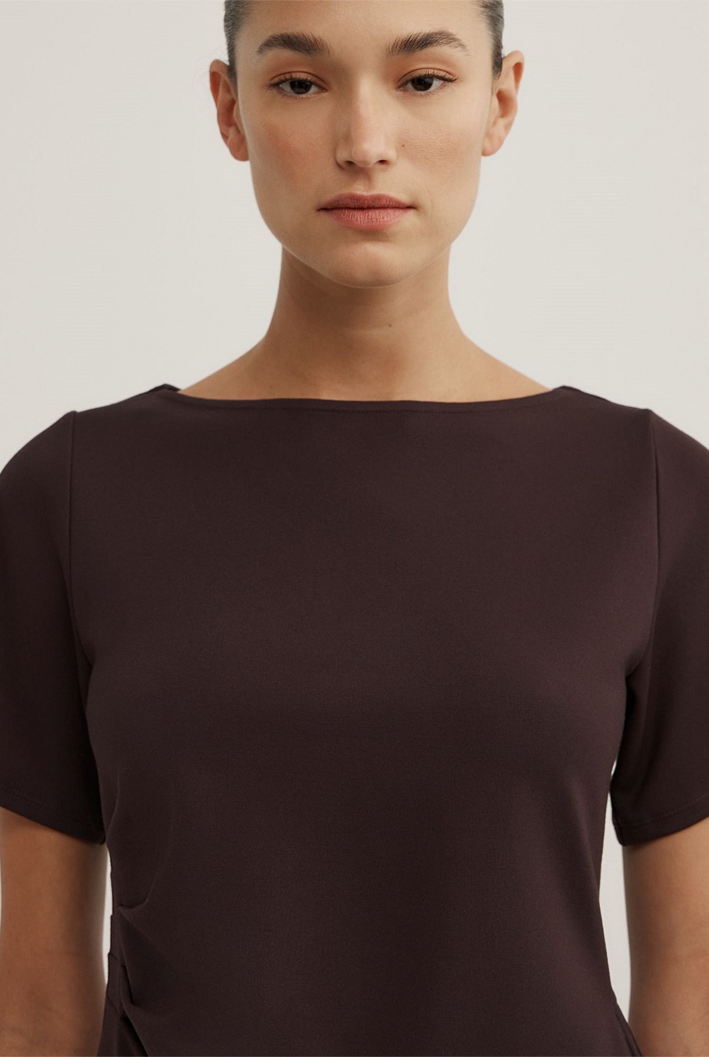 Tuck Wide Neck T-Shirt