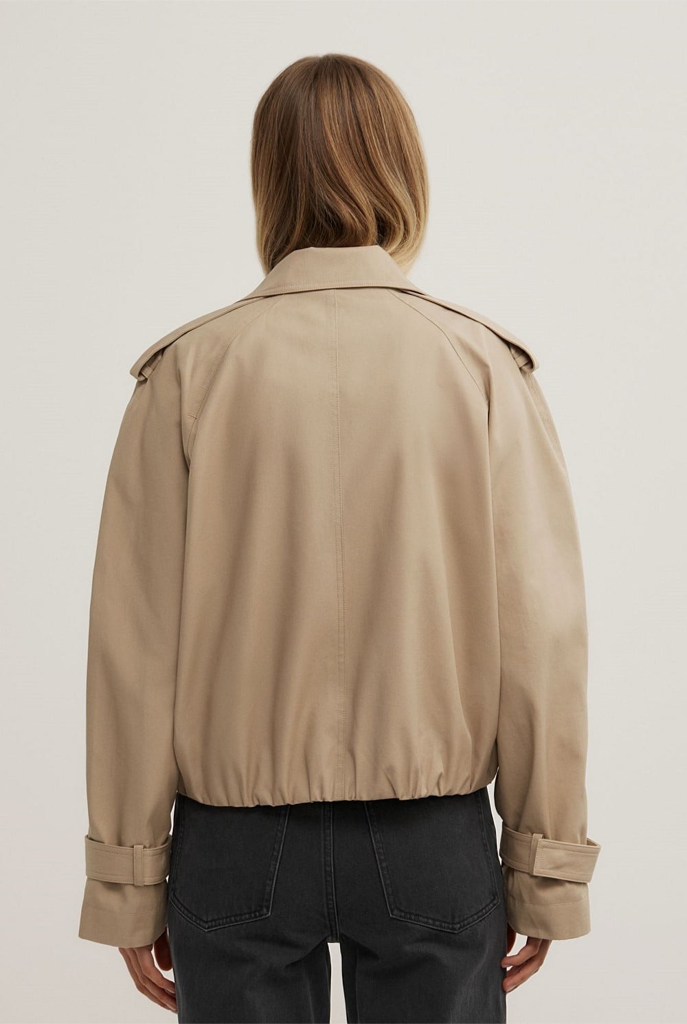 Funnel Neck Trench Coat