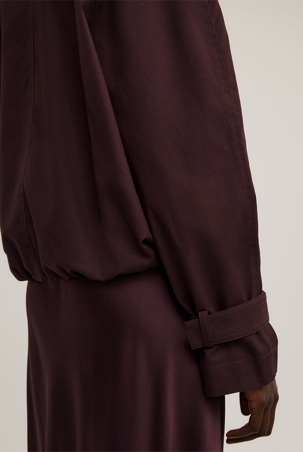 Funnel Neck Trench Coat