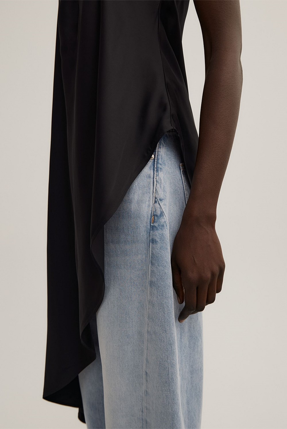 Asymmetric Strapless Top