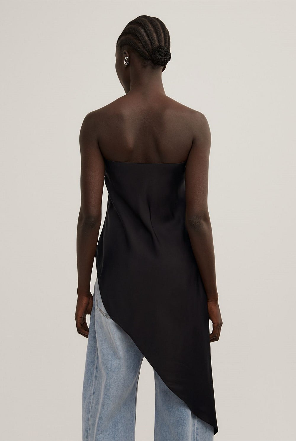 Asymmetric Strapless Top
