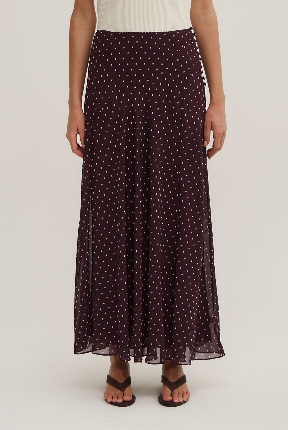 Basque Maxi Skirt