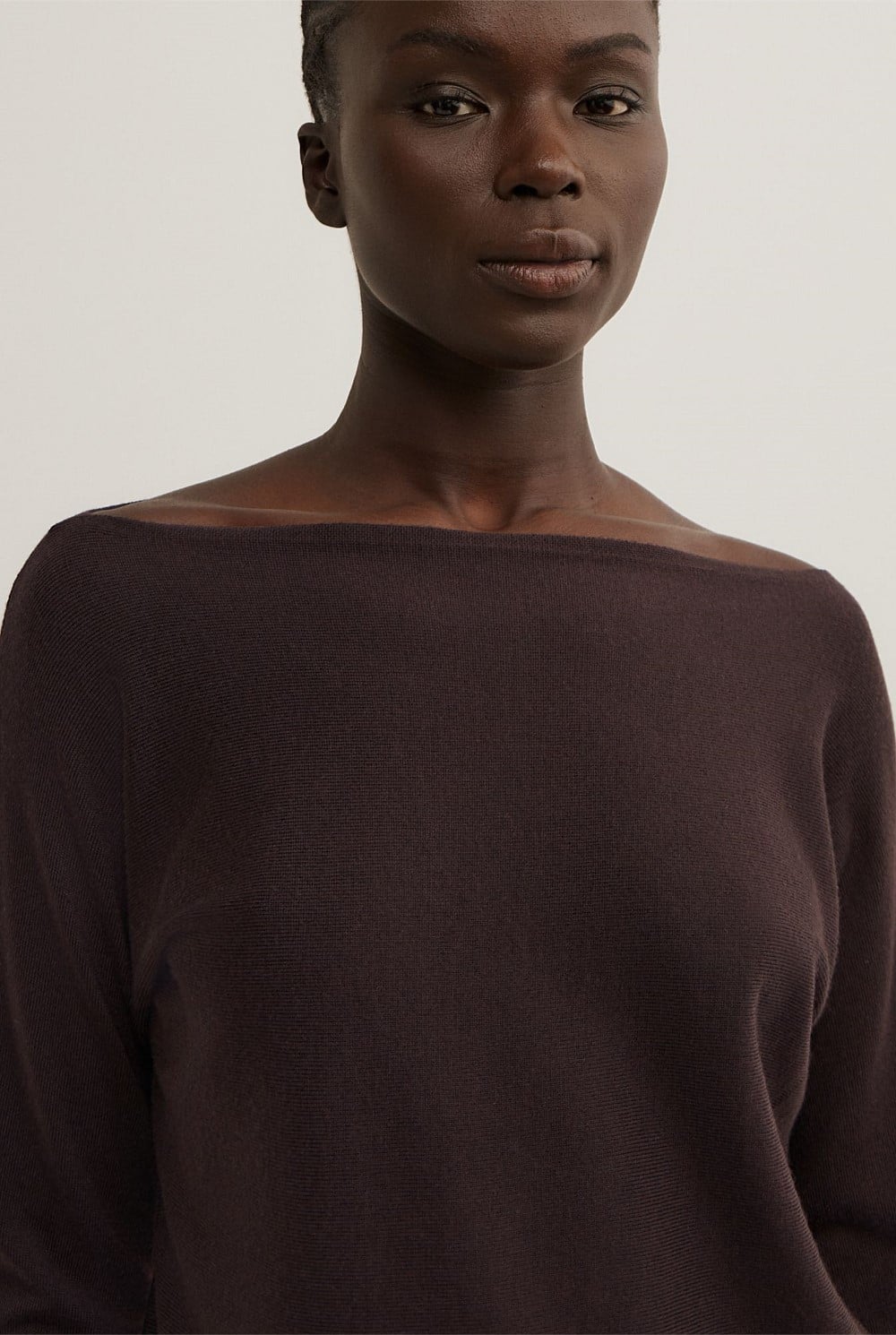 Merino Boat Neck Knit