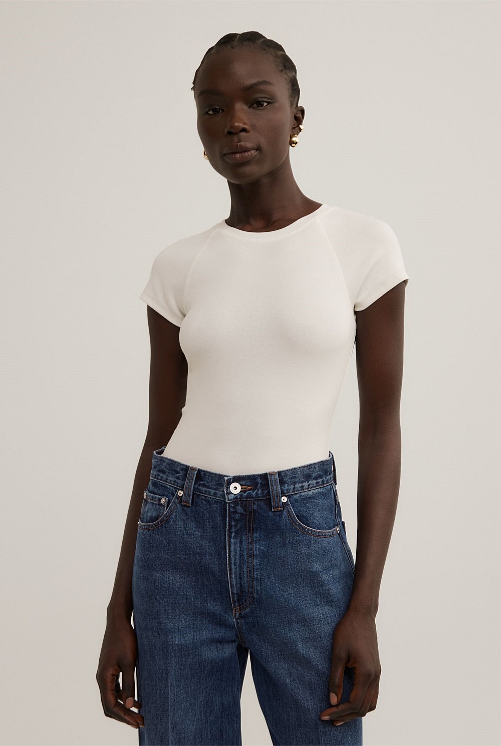 Raglan Sleeve Fitted T-Shirt