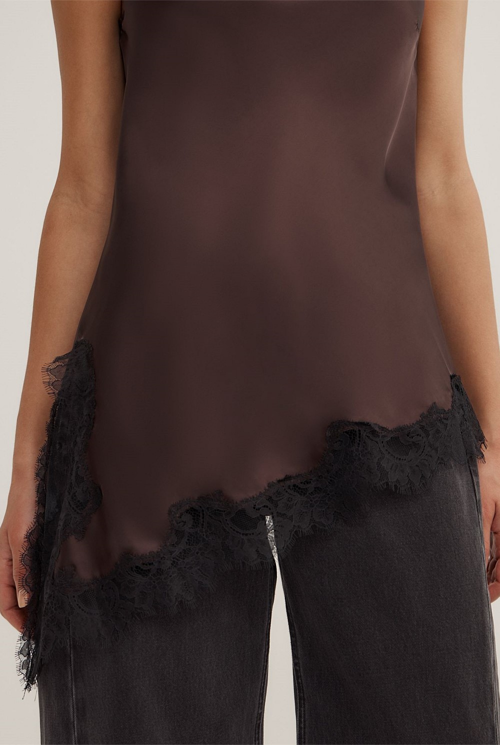One Shoulder Lace Top