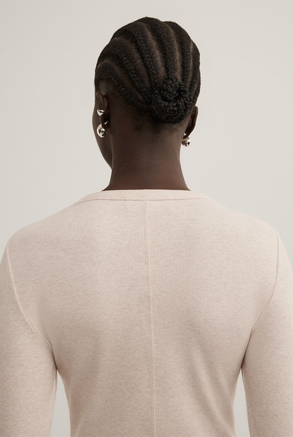 Crew Rib Long Sleeve Top