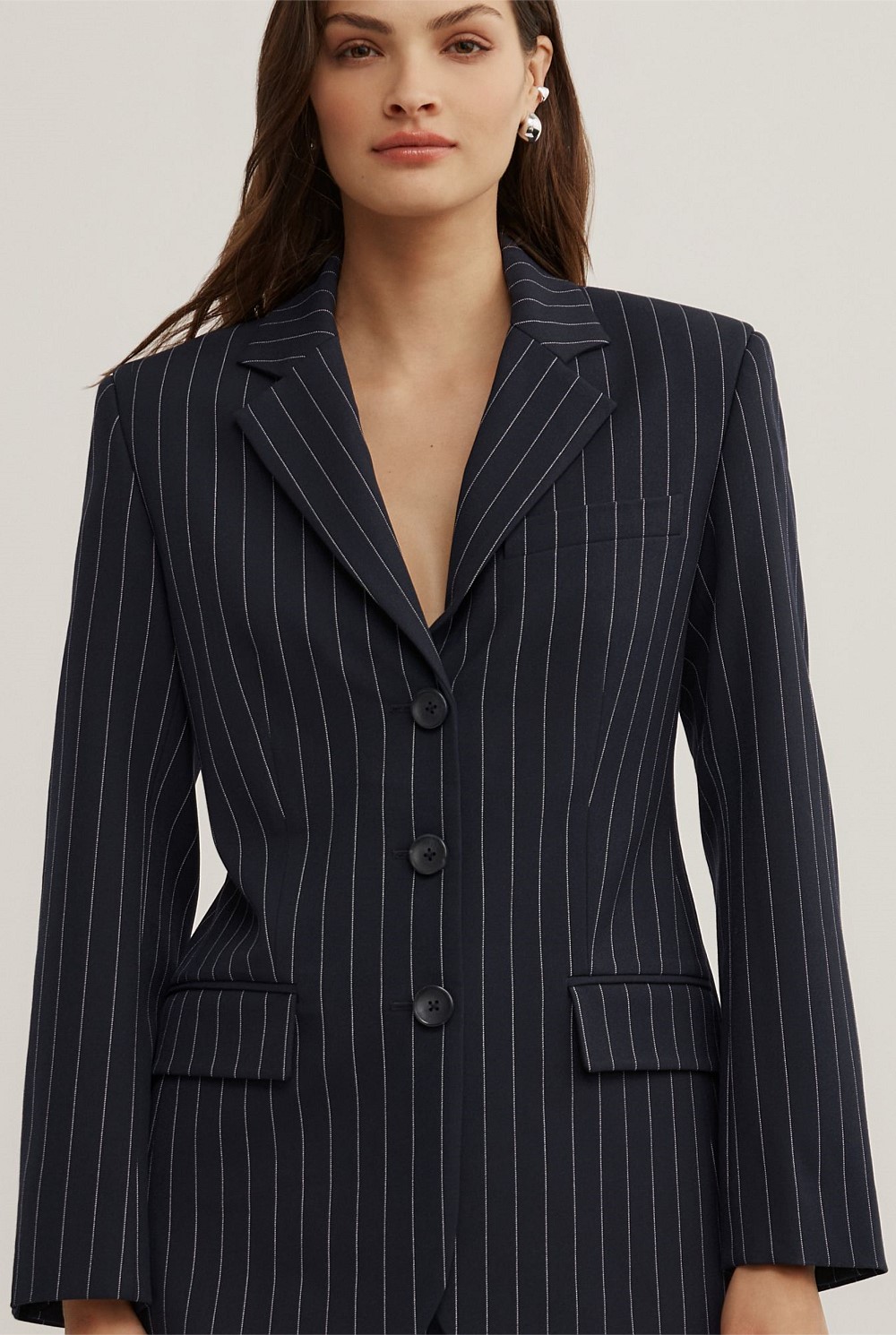 Pinstripe Blazer