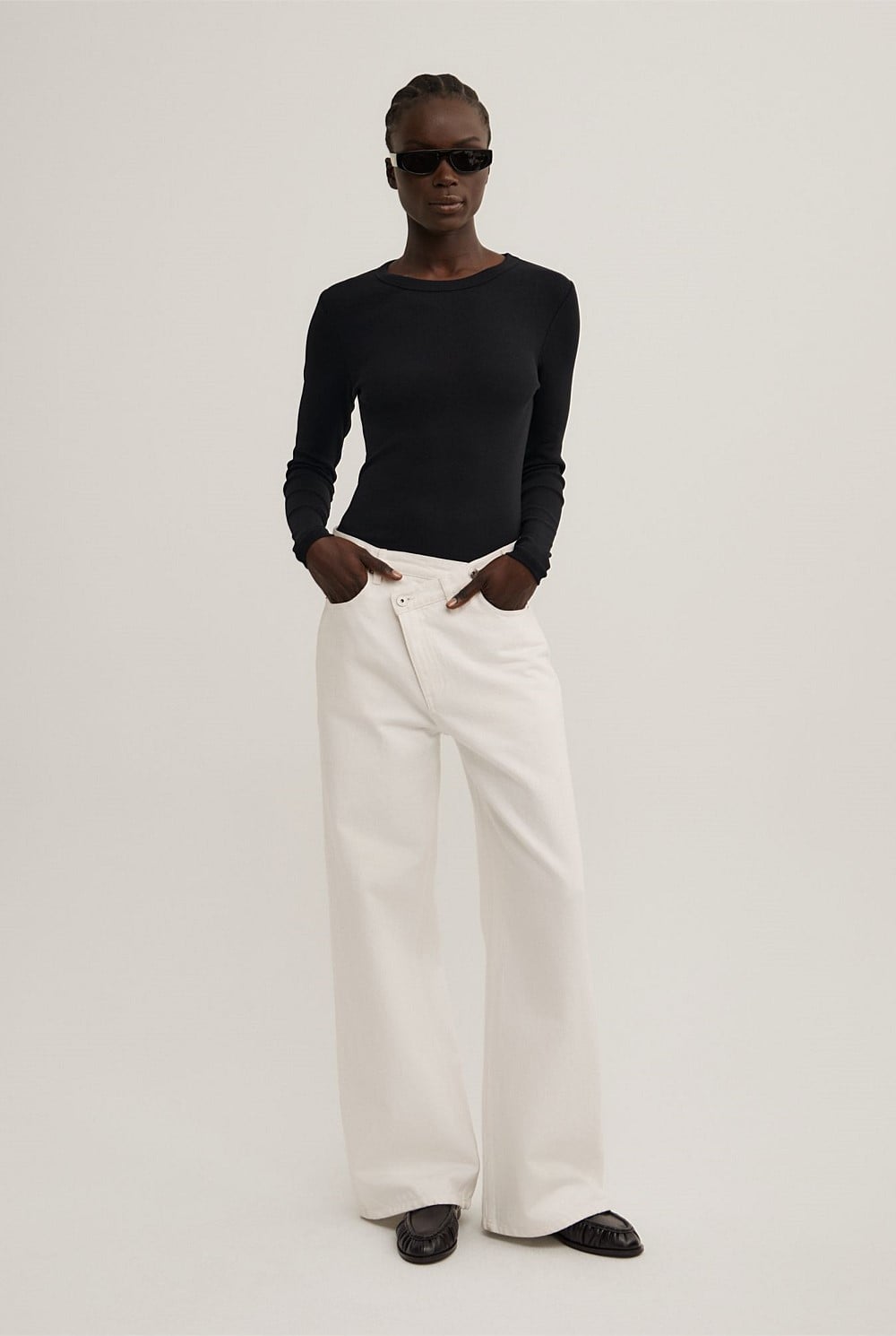 Crew Rib Long Sleeve Top