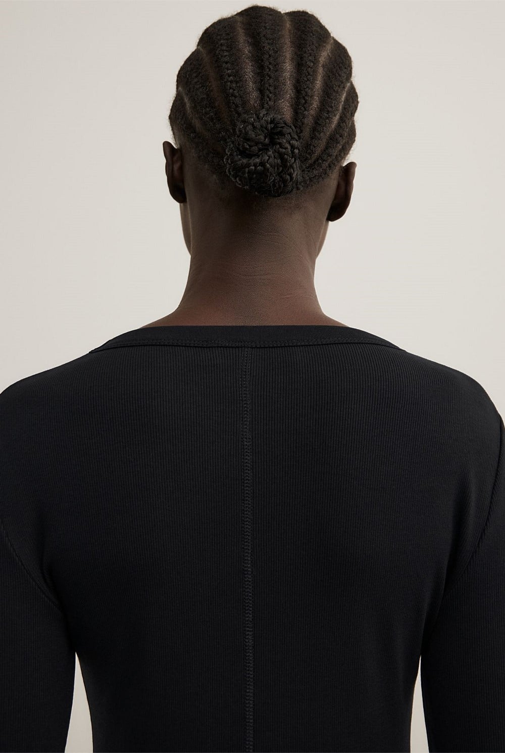 Crew Rib Long Sleeve Top