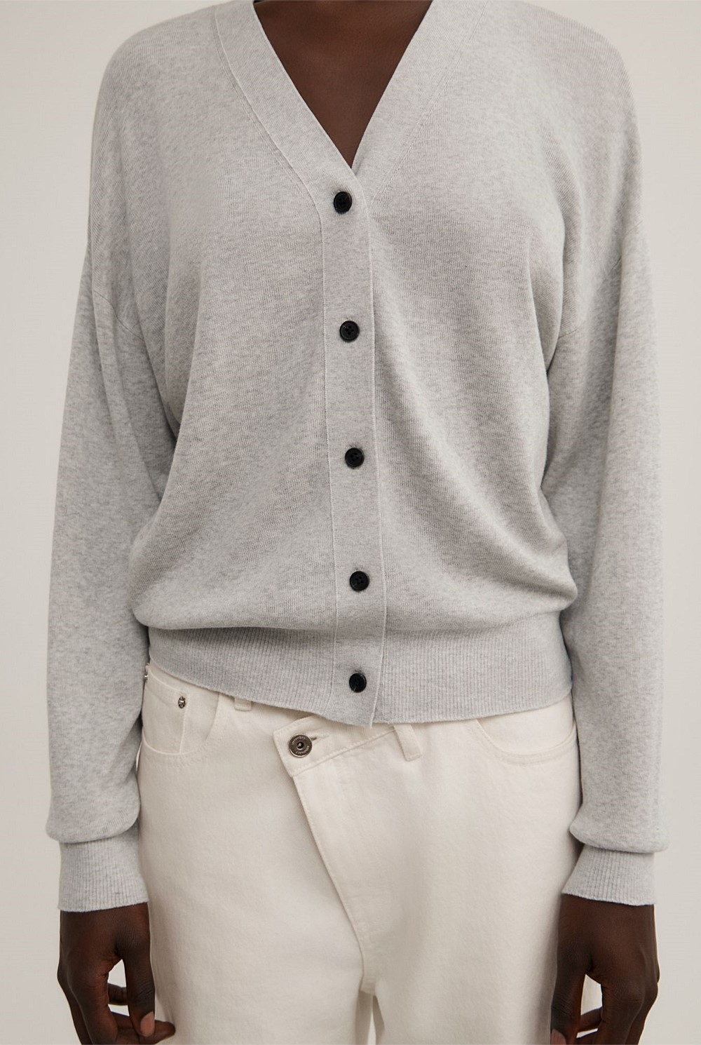 Relaxed V-Neck Cardigan