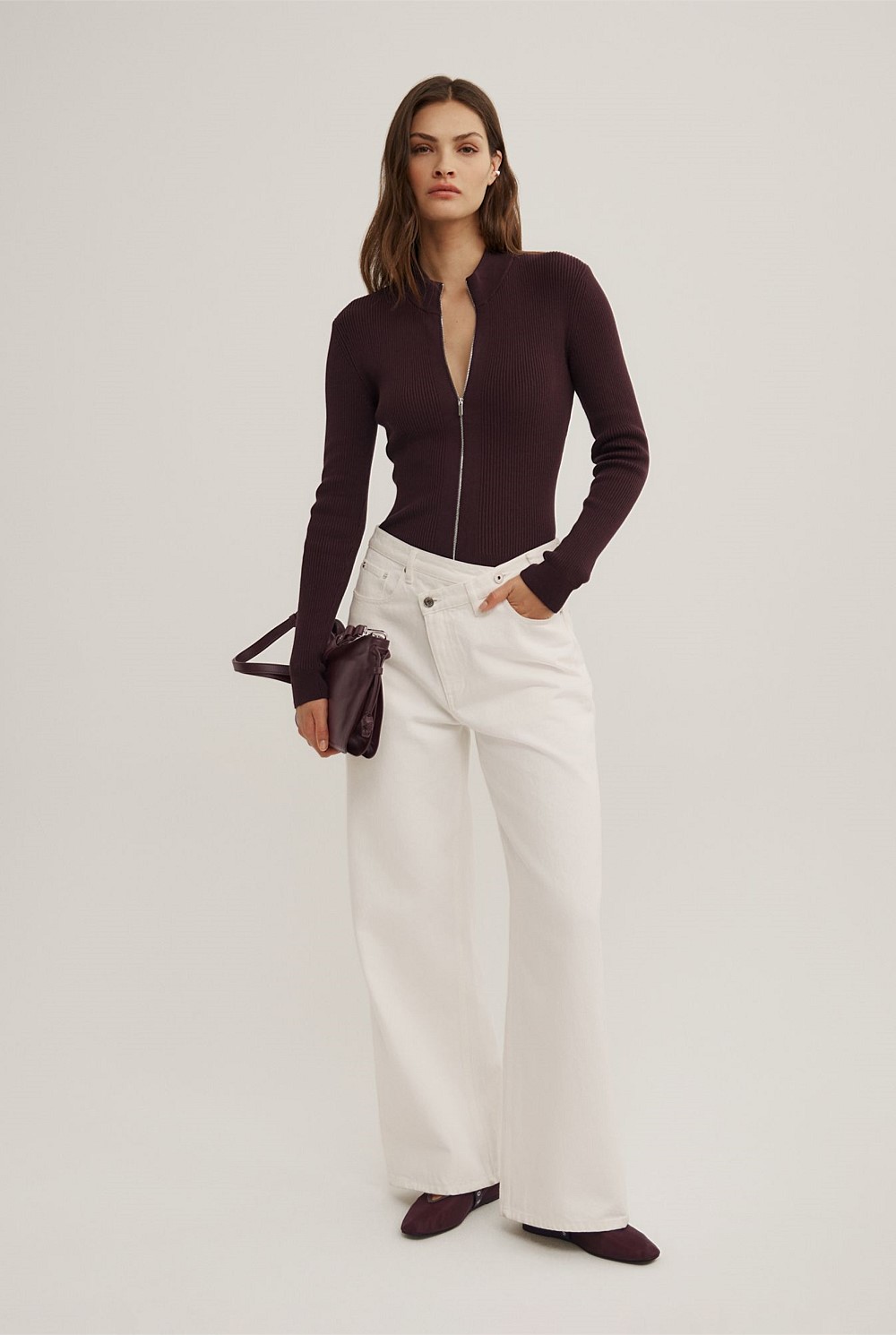 Double Zip Knit Cardigan