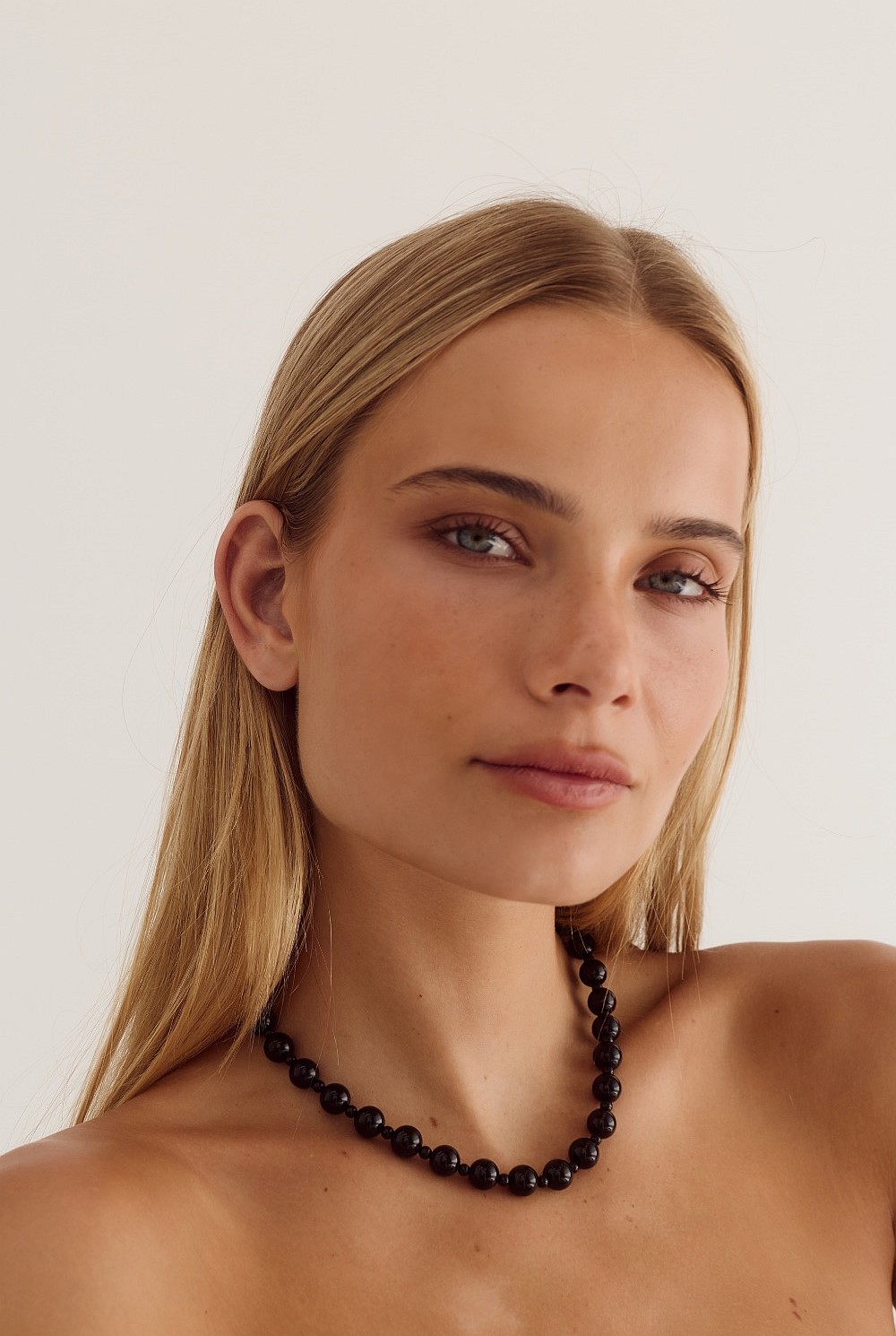 Constance Necklace | Black Agate