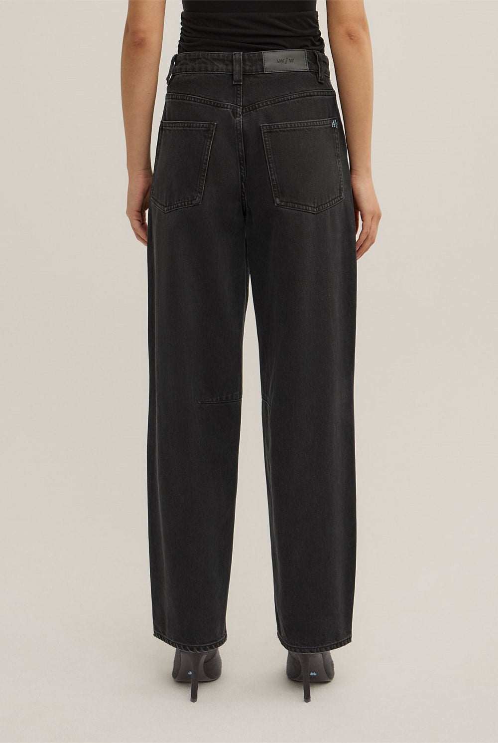 Pocket Detail Barrel Jeans