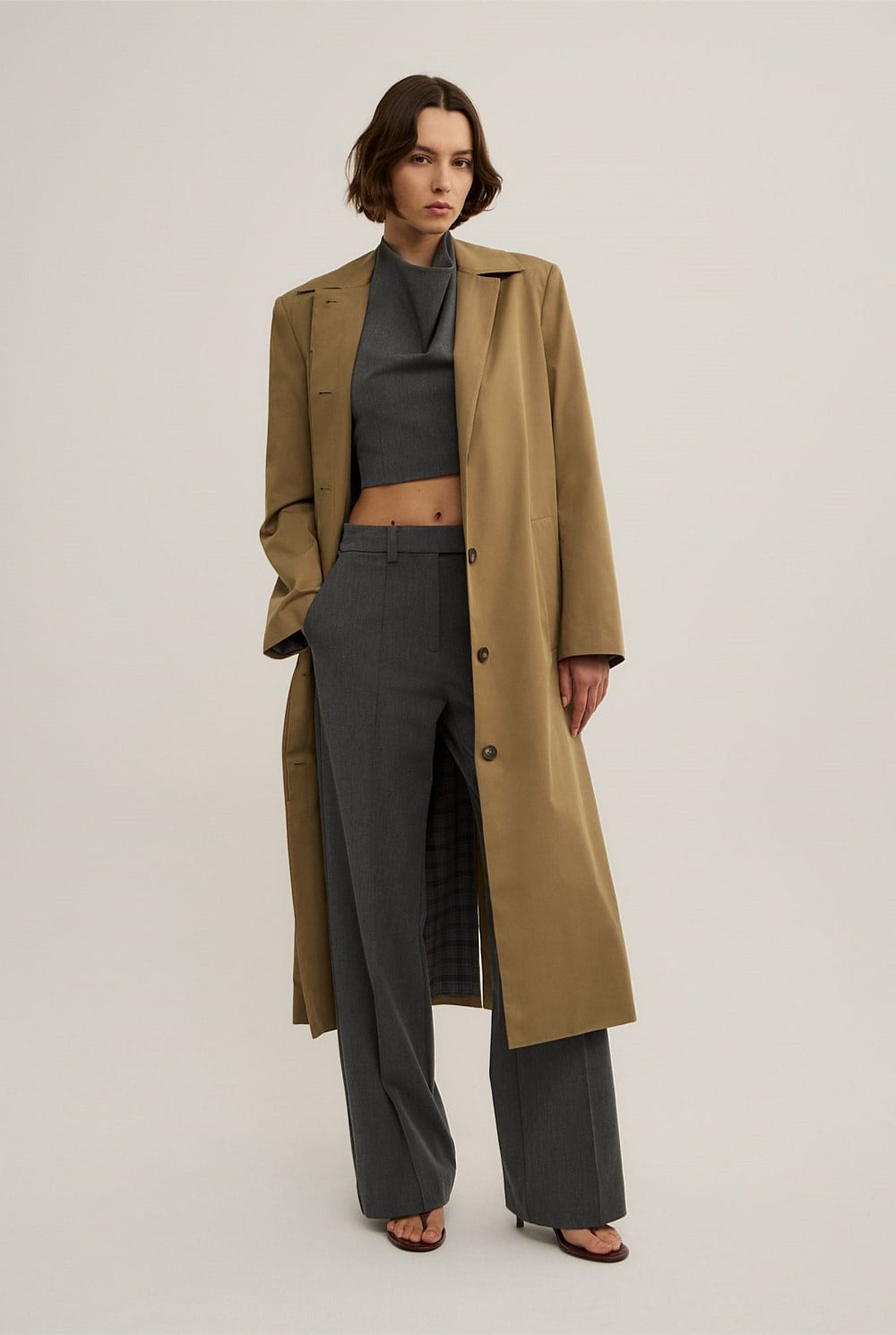 Single Breasted Trench Coat