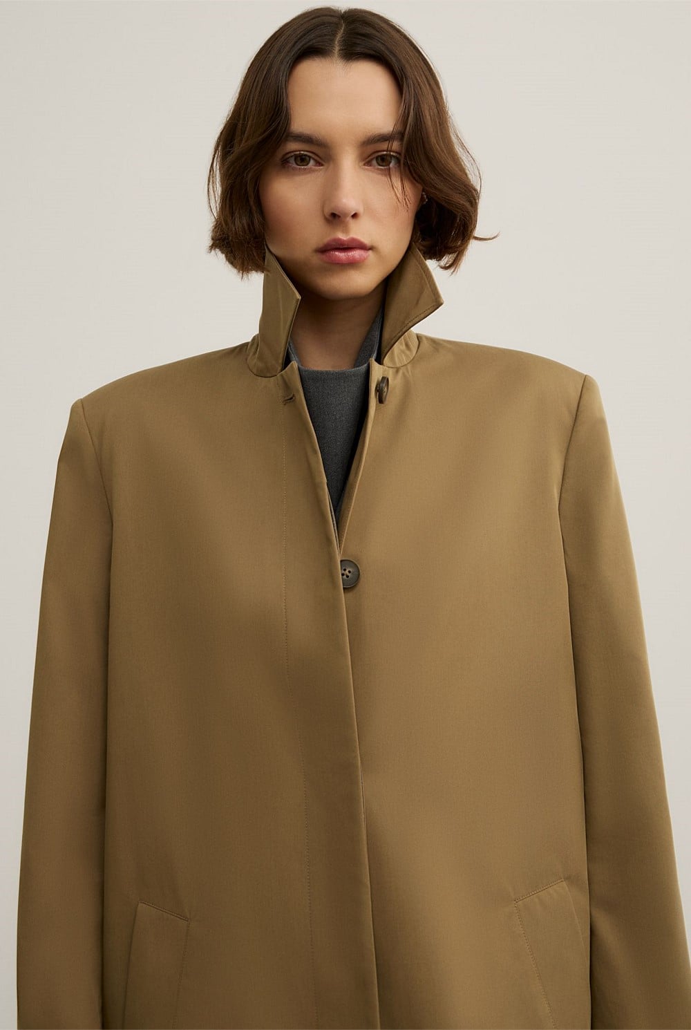 Single Breasted Trench Coat