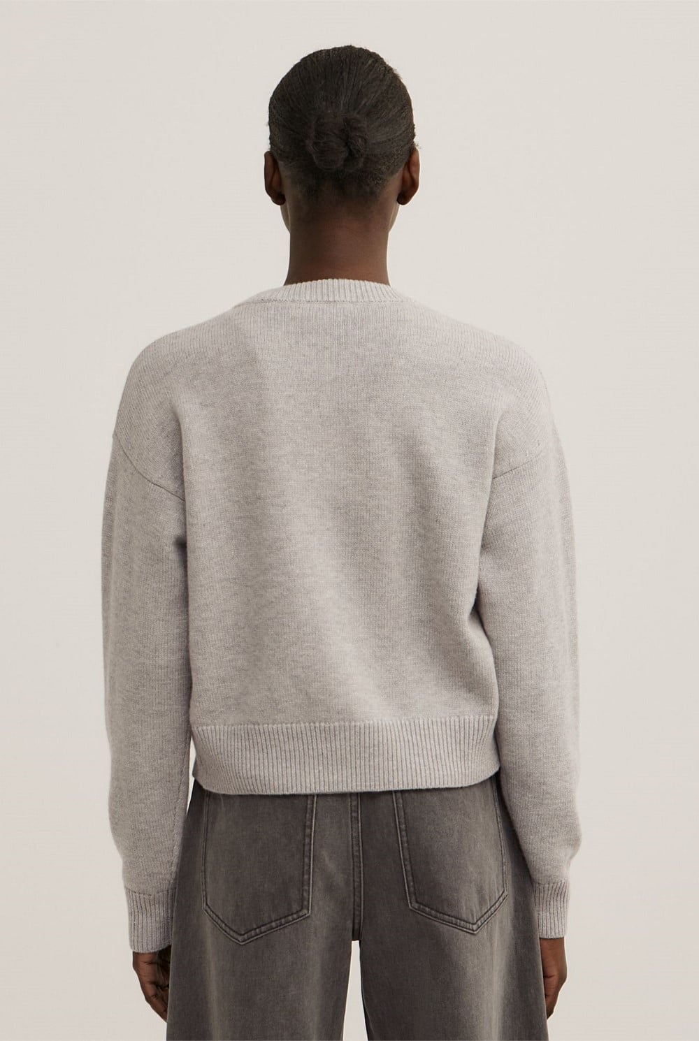 Crew Neck Button Cardigan