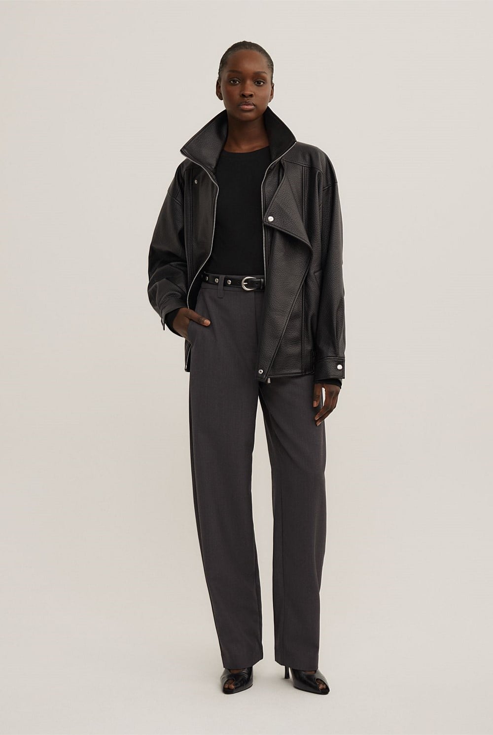 Funnel Neck Bomber Jacket