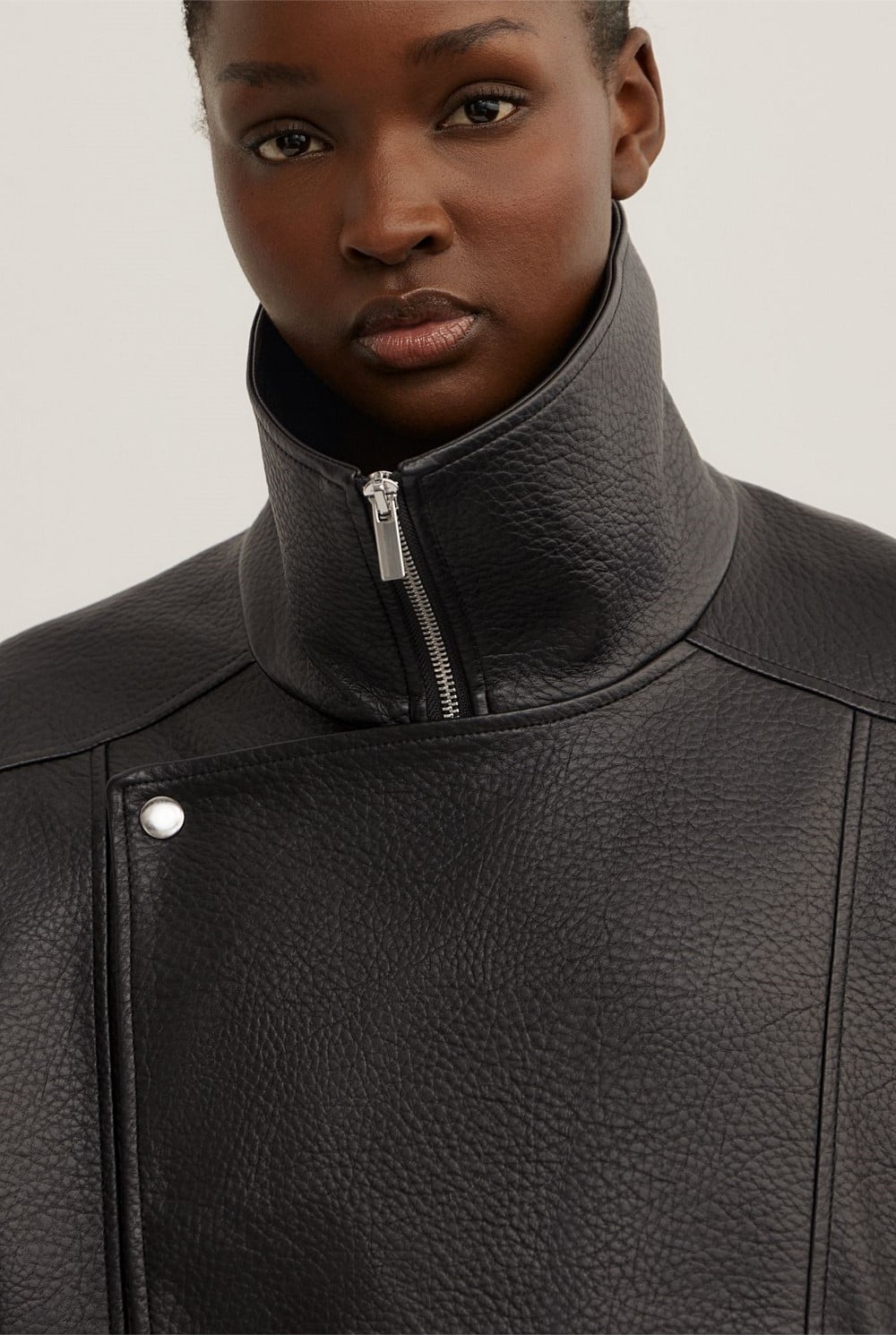 Funnel Neck Bomber Jacket